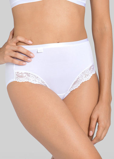 Culotte taille haute dentelle Blanc