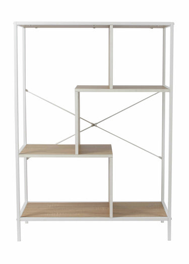 Etagère zigzag 4 niveaux en métal clair Blanc