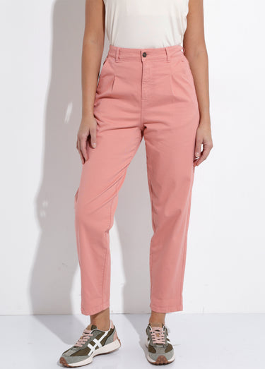 Jean couleur taille haute stretch Terracotta