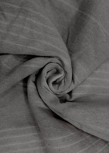 Jeté de canapé bachette coton, motif lignes Gris