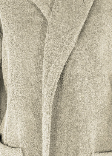 Peignoir long en éponge, avec col châle Sable