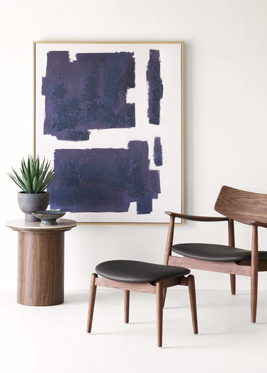 Table d'appoint dessus travertin DELPHI Beige / Marron foncé
