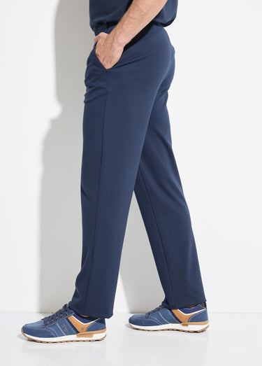 Pantalon extensible ceinture élastiquée Marine