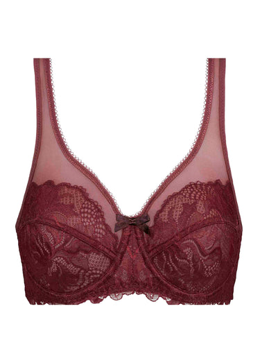 Soutien-gorge emboîtant dentelle, GENEROUS ESSENTIEL Carmin