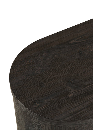 Console en bois pieds demi cercle, foncé Marron Fonce