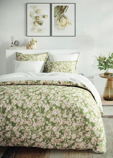 Parure de lit 3 pièces avec housse de couette, printemps Vert