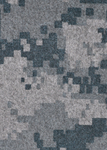Coupon tissu lainage épais motif  Pixels Imprime Marron