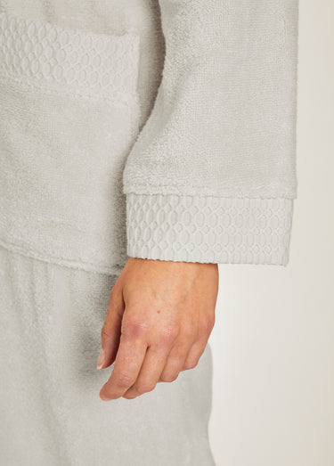 Peignoir éponge pur coton forme kimono Ivoire