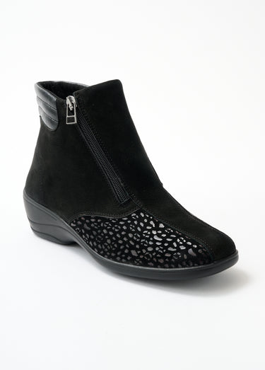 Boots cuir nubuck côtés extensibles Noir