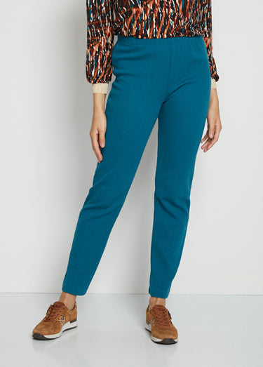 Legging taille élastiquée jersey extensible Uni Lagon