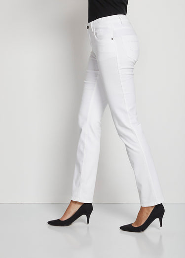 Le pantalon 5 poches brodé Blanc