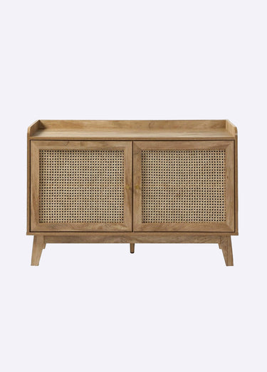 PALMO Buffet 2 portes en cannage rotin Bois Clair