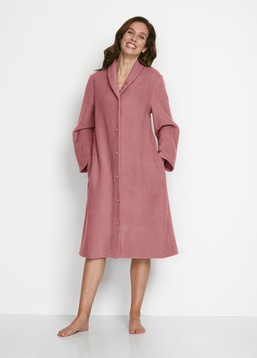Peignoir robe de chambre polaire uni Bois De Rose