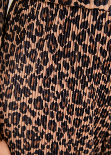 Combinaison plissée imprimé léopard Imprime Leopard