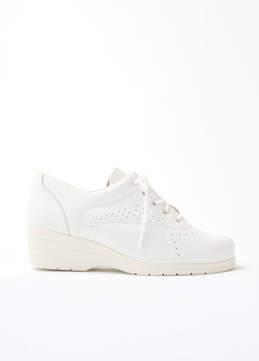 Derbies détente largeur confort cuir Blanc