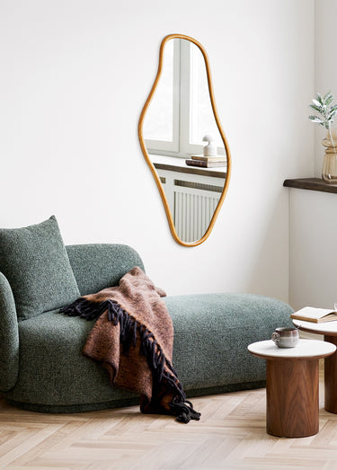 Miroir contour organique en pin BRANDSBY Naturel