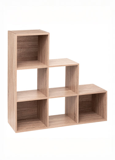 Meuble escalier 6 cases aspect bois Naturel