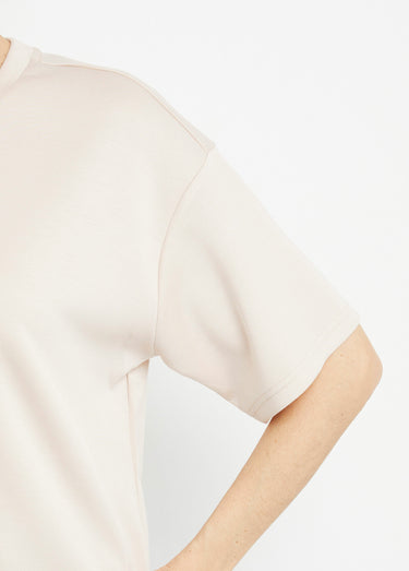 T-shirt loose extensible manches courtes Beige