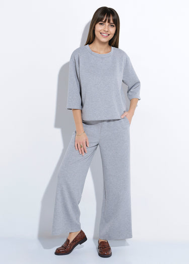 Sweat coupe confort avec manches 3/4 Gris Chine