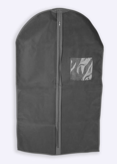 Housse à vêtements 100cm zippée, textile Gris