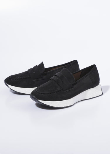 Mocassins semelle compensée contrastante Noir