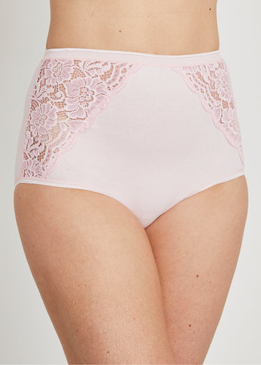 Culottes taille haute dentelle - lot de 2 Rose Lot 2