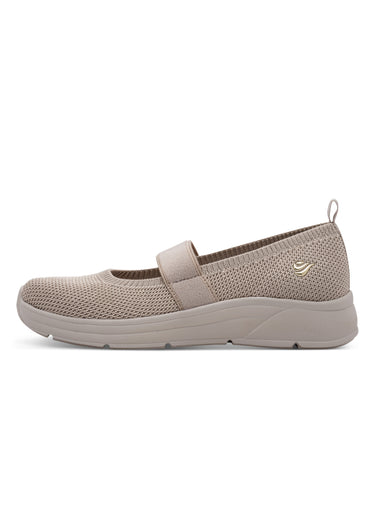 Ballerines sportswear dessus élastiqué Poivre