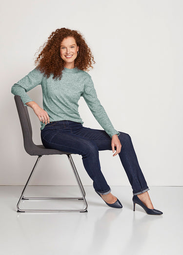 Sous-pull chaud court col montant Uni Vert