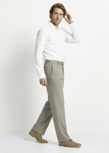Pantalon ceinture ajustable invisible polyester Beige Fonce