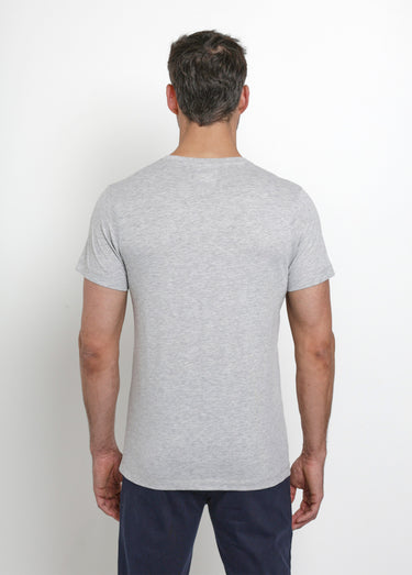 T-shirt col V manches courtes foncés Gris