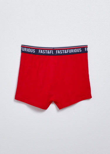 Boxer en coton, licence Fast and Furious Rouge