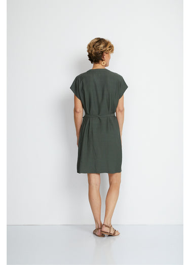 Robe-housse courte manches kimono Kaki