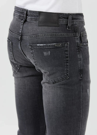Jean 5 poches regular détails déchirés Gris Anthracite