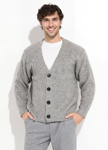 Gilet chaud en maille avec de la laine Gris