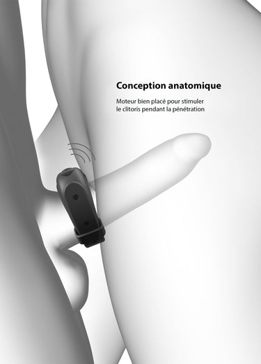 Sextoy cockring pénien, Fit vibe ring Noir