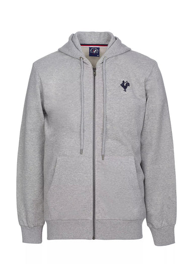 Sweat molletonné zippé à capuche Gris