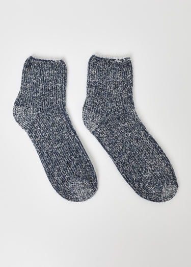 Paire de Chaussettes en maille chenille Marine