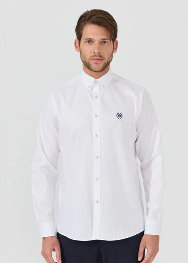 Chemise chic avec col américain Blanc
