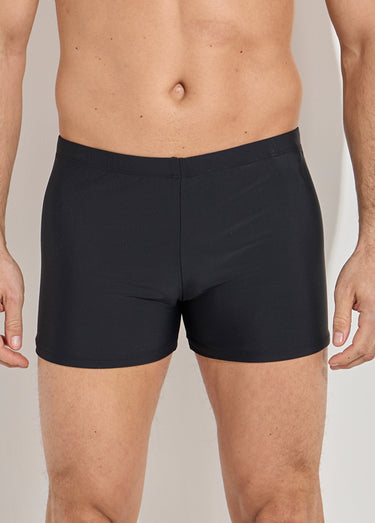 Boxer de bain piscine uni, essentiel Noir