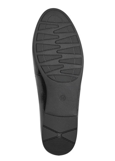 Mocassins vernis patte fantaisie Vernis Noir