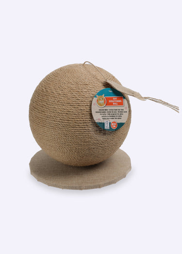 Balle griffoir en corde pour chat Naturel