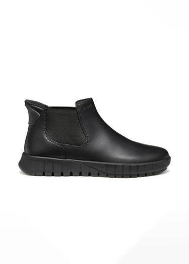 Boots Chelsea avec semelle crantée Noir