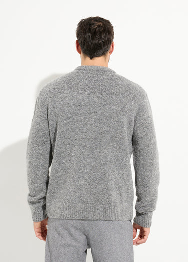 Pull col rond chaud avec de la laine Gris