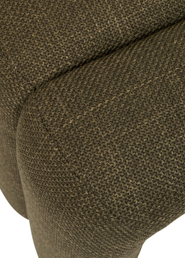 Pouf décoratif en tissu, forme arche Kaki