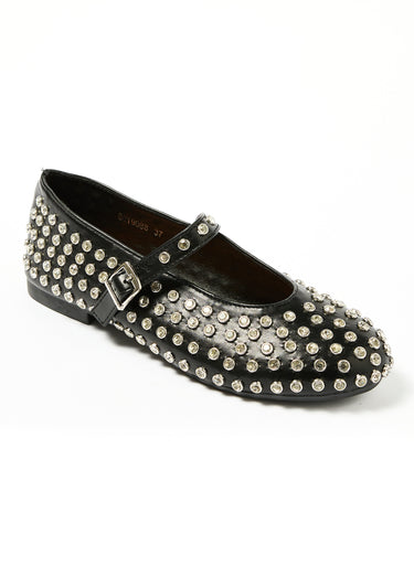Babies avec clous strass fantaisie Noir