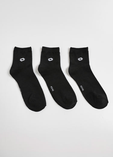 Lot de 3 Chaussettes petit logo Noir