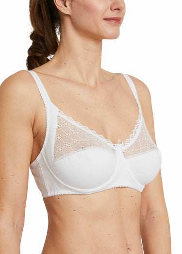 Soutien-gorge avec armatures coton extensible Blanc
