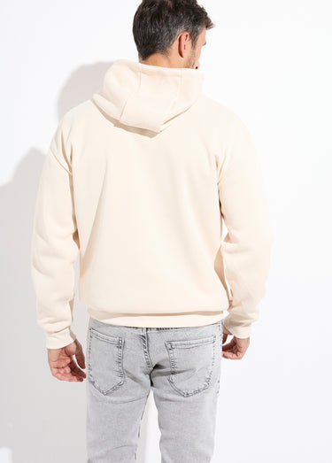 Sweat tendance capuche, poche kangourou Beige