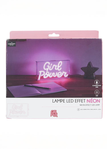 Lampe LED effet néon, Girl Power Rose