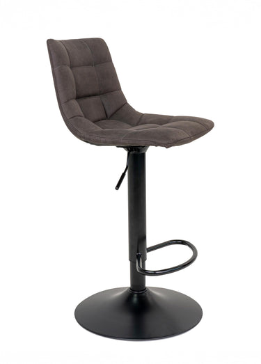 Chaise de bar matelassée en microfibre 2G Gris